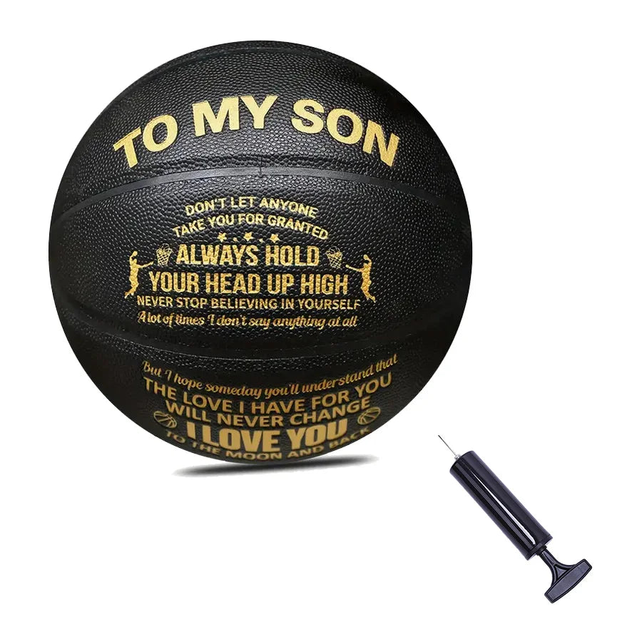 Black "to my son" basketball