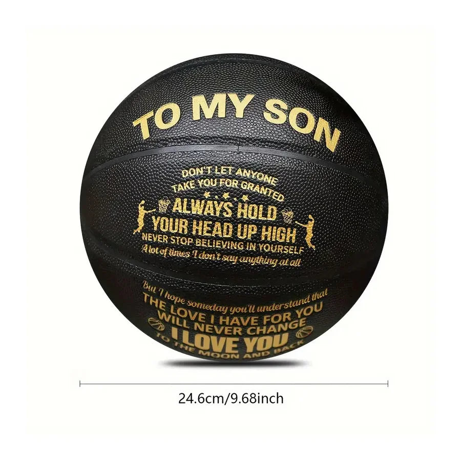 Black "to my son" basketball