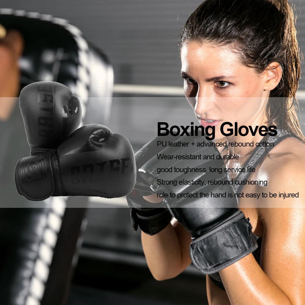 Leather Kickboxing Protective Gloves