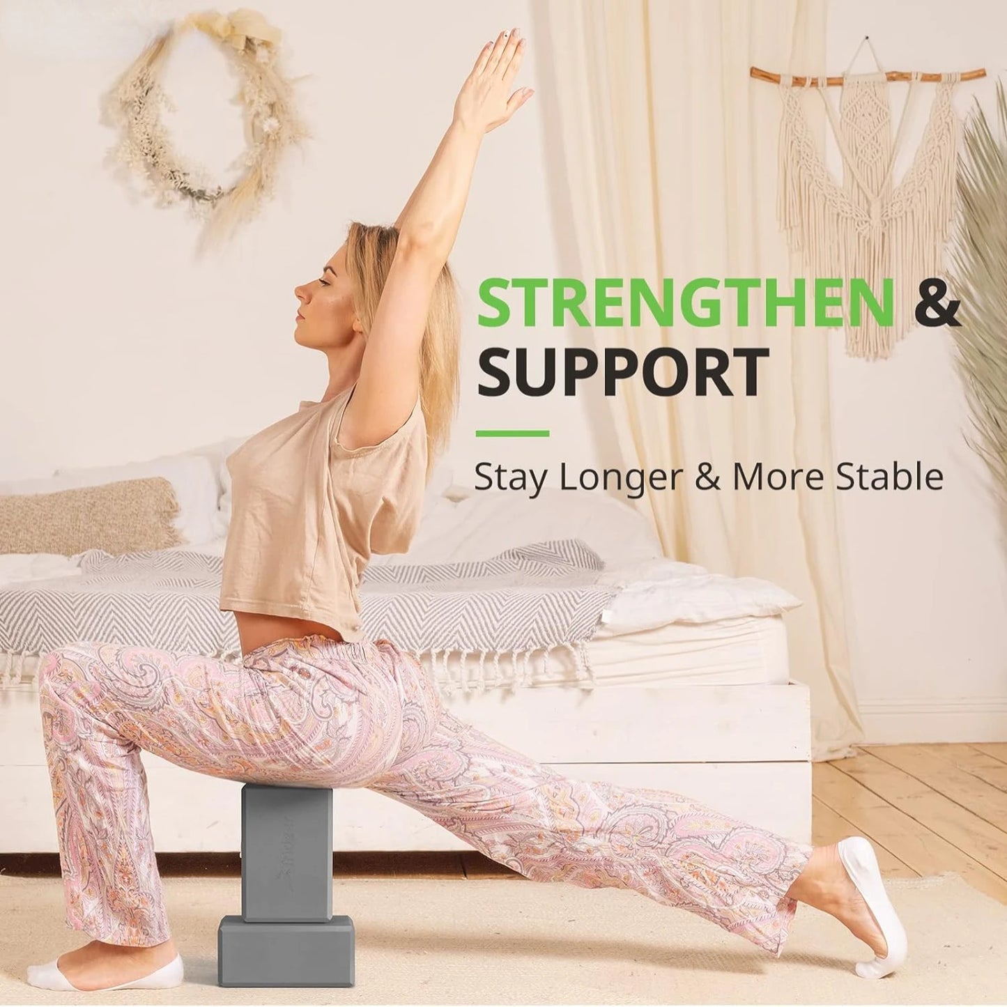 Lightweight Odor-Resistant Foam Yoga Blocks