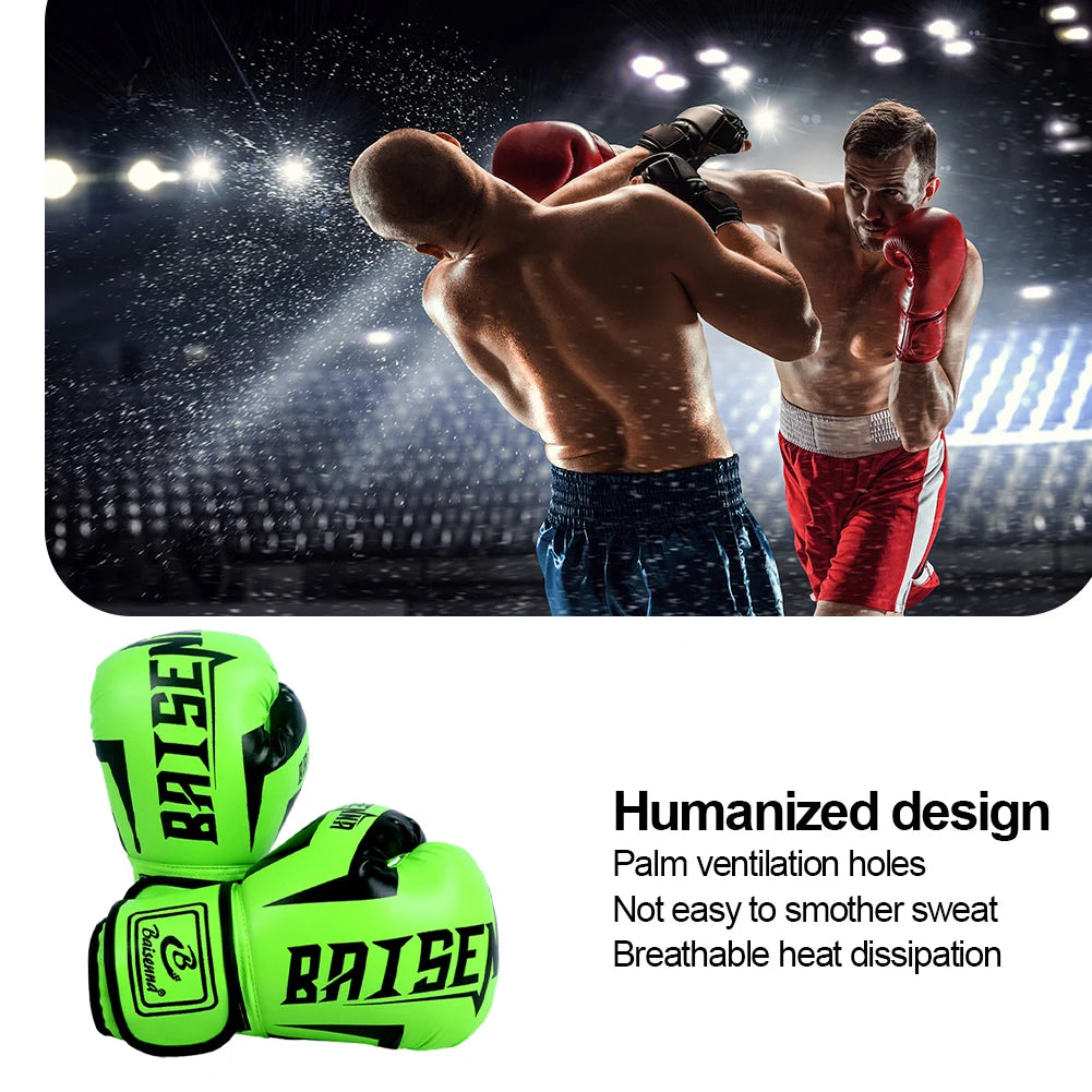 Leather Kickboxing Protective Gloves