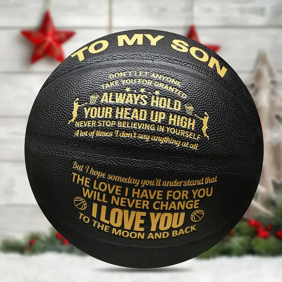 Black "to my son" basketball