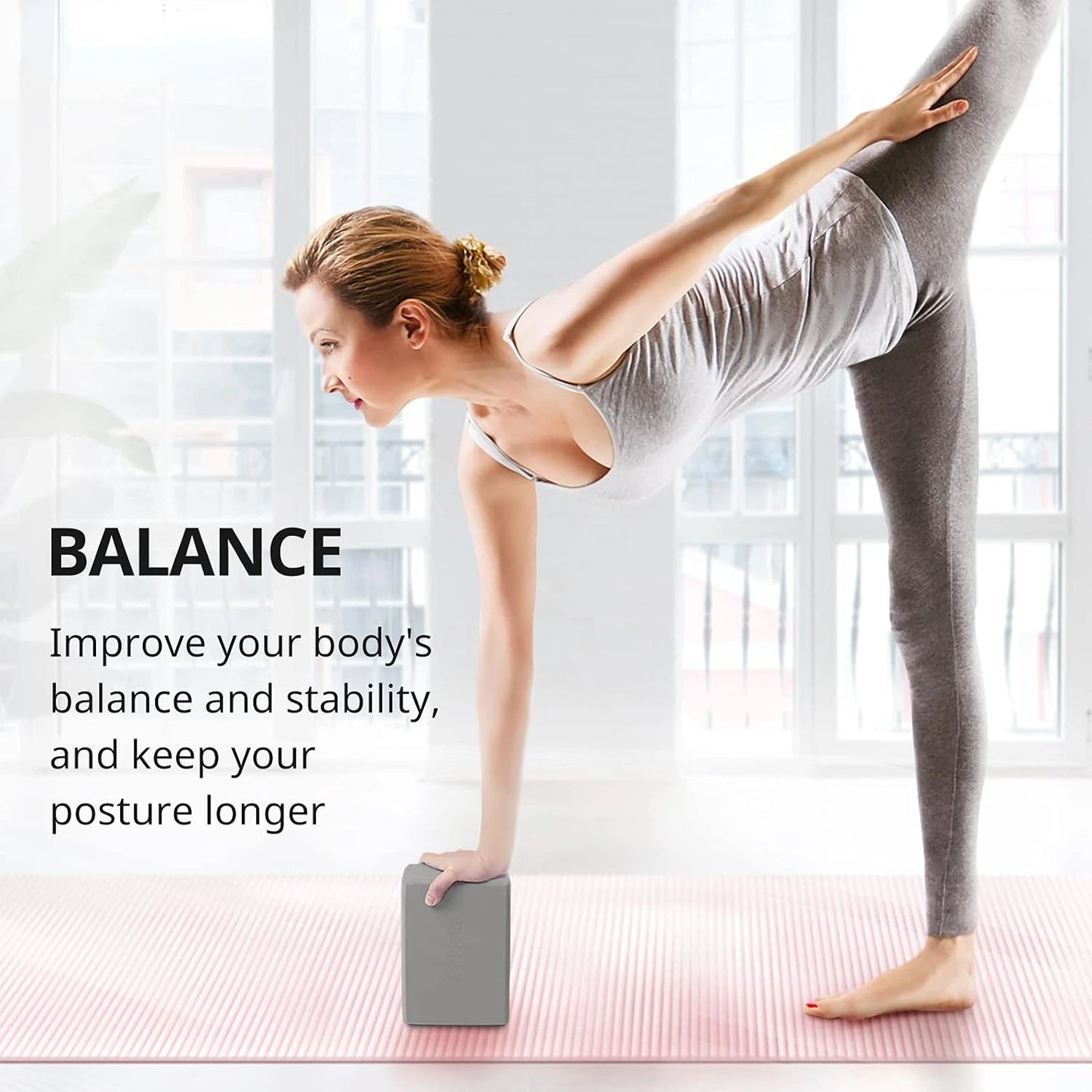 Lightweight Odor-Resistant Foam Yoga Blocks