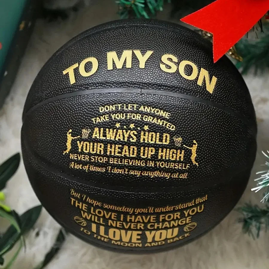 Black "to my son" basketball