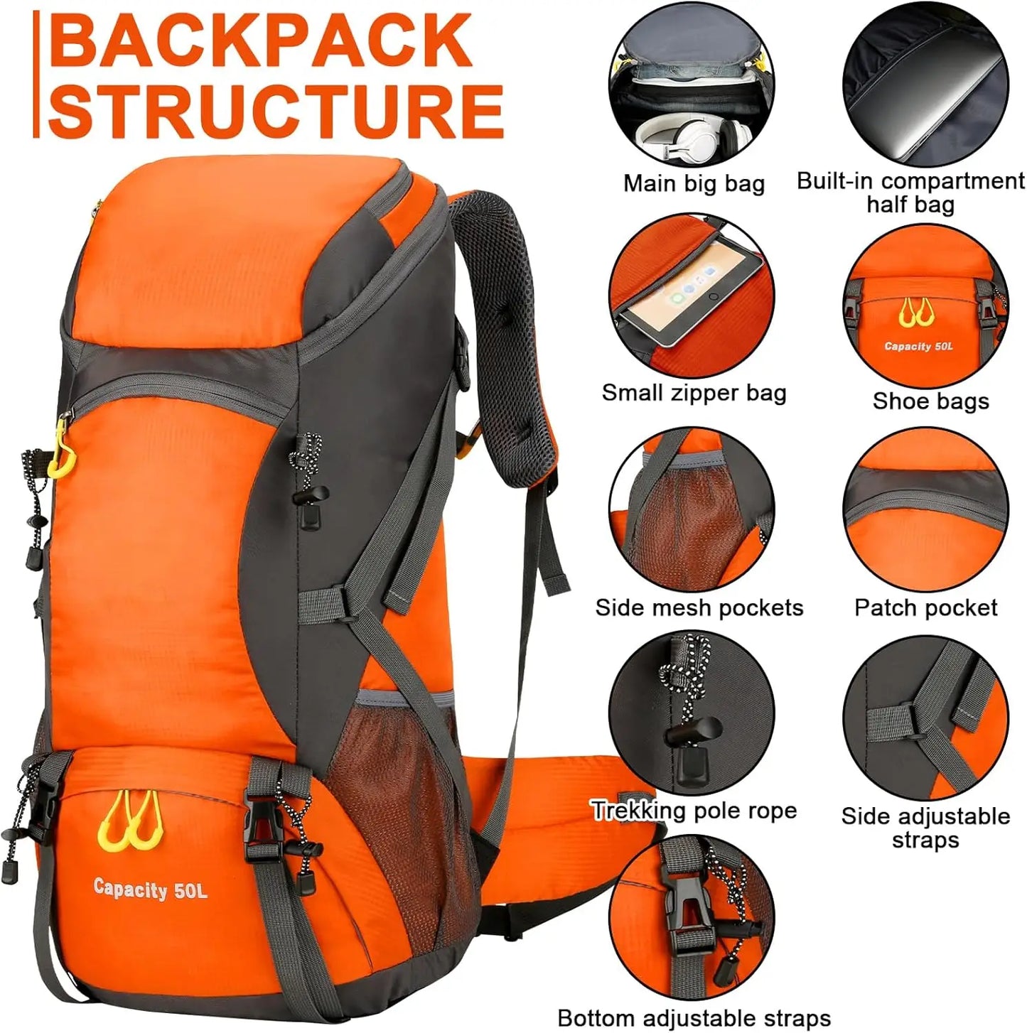 Lightweight Hiking Backpack Waterproof