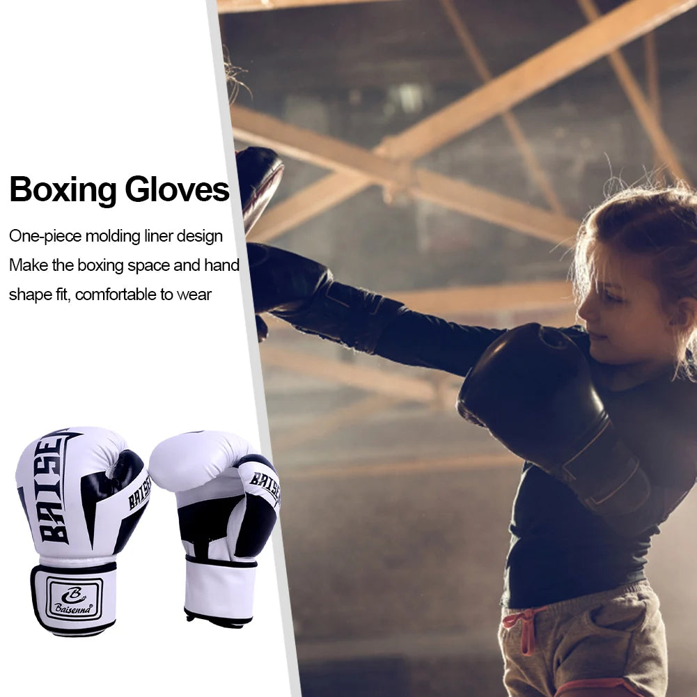 Leather Kickboxing Protective Gloves