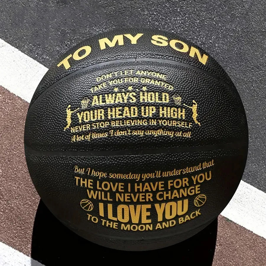 Black "to my son" basketball